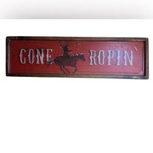 Red Rodeo Wall Sign 31x9.25